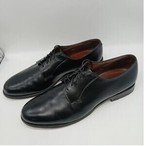Allen Edmonds Bristol Black All Leather Plain Toe Derby Dress Shoes 13 Made USA